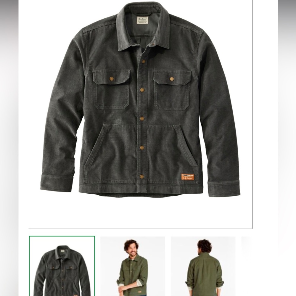 LL Bean Men’s Corduroy Shirt Jacket